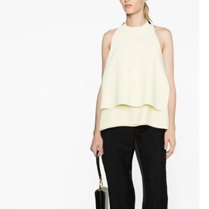 Jil Sander women lime wash halterneck open-back top size 34